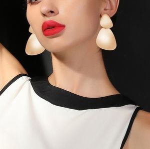 Geometric Dangle Drop Hoop Round Earrings Women Do